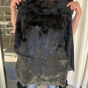 Womens genuine leather with rabbit fur Andrew Marc